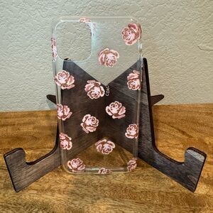 Coach Floral Clear Phone Case with Pink Roses